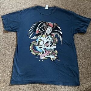 Ed Hardy Vintage y2k Skull Tee shirt size XL